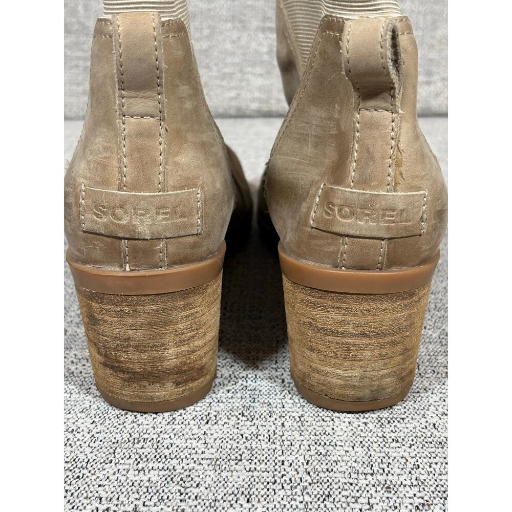 Sorel Women's Cate Chelsea Boot - Casual Waterproof - Sandy Tan - Size 9 - Picture 3 of 5